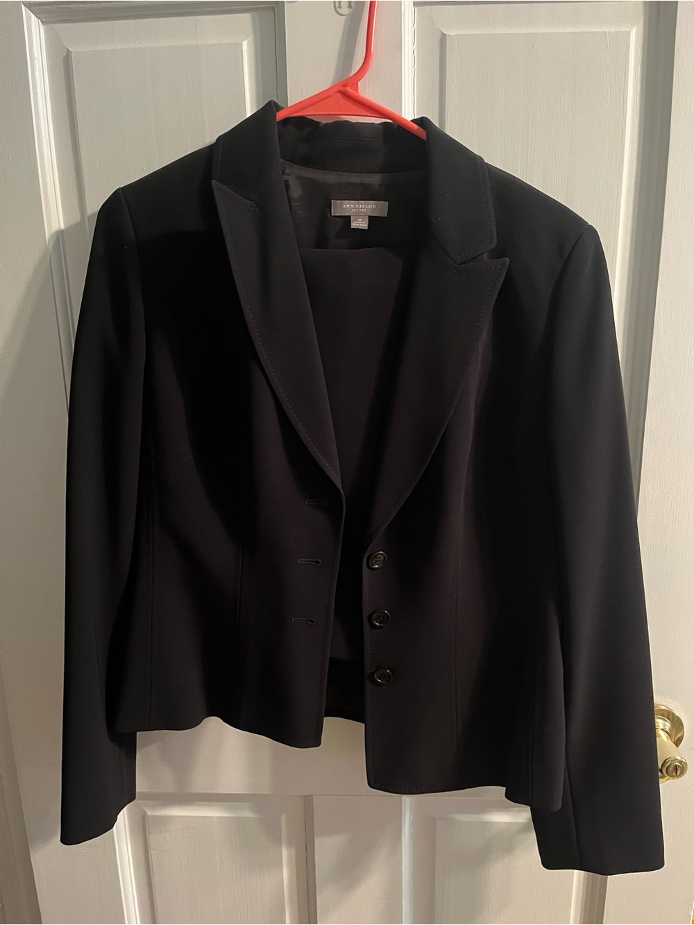 Ann Taylor Black Tailored Blazer and Skirt Combo
